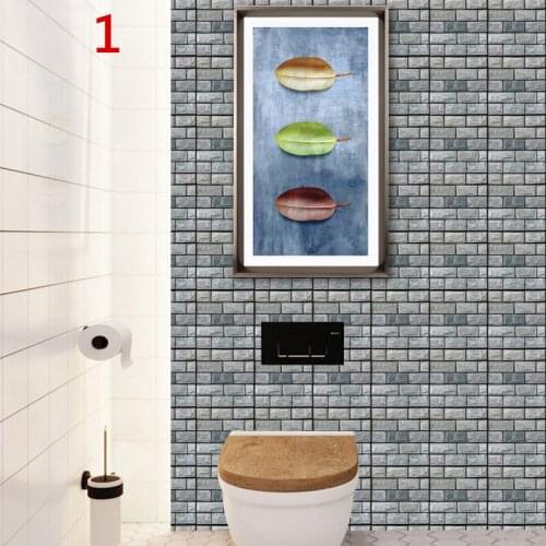 30x30CM Stone Texture Wall Stickers Retro Oil-proof Waterproof Tile Sticker For Kitchen Bathroom Wall House Decoration