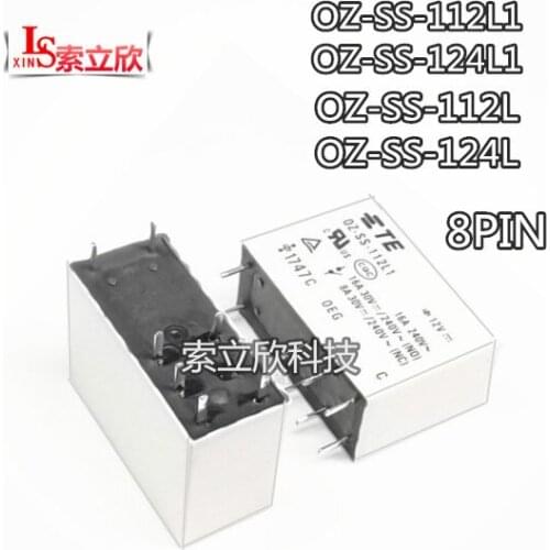 5PCS/Lot NEW Relay OZ-SS-112L OZ-SS-124L OZ SS 112L OZ-SS-112L1 OZ-SS-124L 16A/240VAC 12V/24V 8Pin High Power Relay