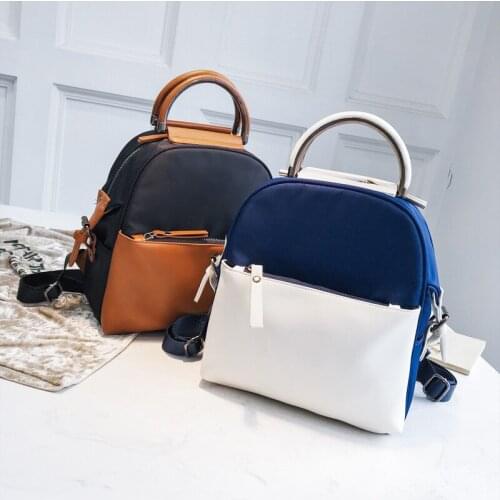 Fashion Panelled Travel Bags Backpack School bag For Teenage Girls Casual Style Back Pack Daypack Nylon Women Backpack