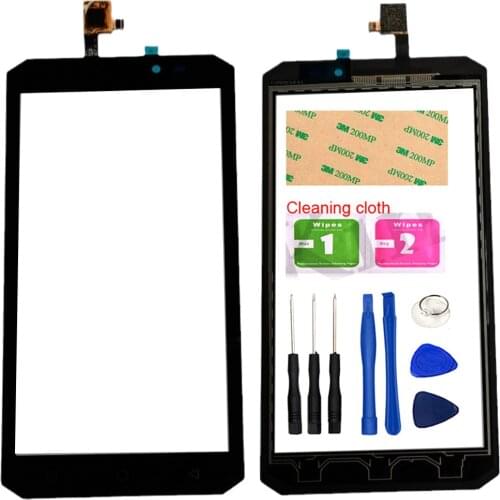 Mobile Touch Screen For Poptel P9000 Max Touch Screen Digitizer Panel Lens Sensor Phone ( No LCD Display ) Tools 3M GLue