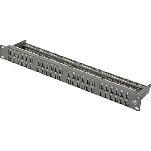 Network Cat6 48 Ports Patch Panel 19" 1U Rack Mount With Cabe Management RJ45 Socket With Shutter Door Dust Proof