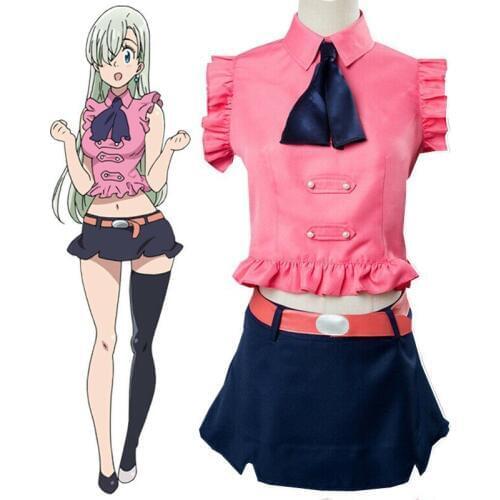 The Seven Deadly Sins Elizabeth Liones Cosplay Costume Japanese Anime Nanatsu No Taizai Uniform Suit Outfit Clothes