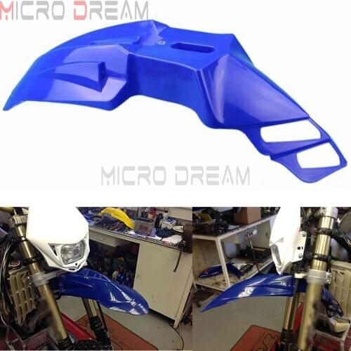 Polypropylene Motocross Front Fender For Yamaha WR 250F/400/450F/250R/125R Blue Mudguards Supermoto Dirt Bike Offroad Universal