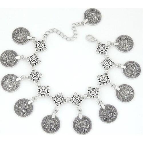 Vintage Metal Coin Tassel Anklet For Women Fashion Trend Anklet
