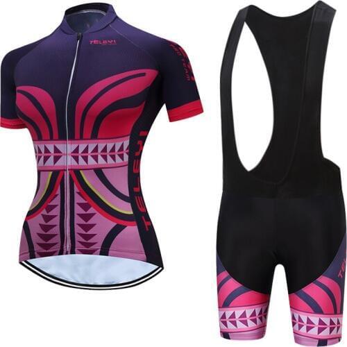 Cycling Jersey 2021 Women Set Summer Road Bike Clothing Mallot Mtb Bicycle Clothes Ladies Sport Wear Bib Short Suit Kit Dress