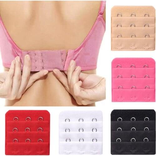 2pcs 3 Hooks Bras Extenders Strap Extension Womens Bra Belt Buckle Ajustable Clip Extenders Accessories Womens Intimates