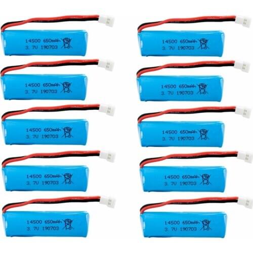 1/2/3/5/10Pcs 3.7V 650mAH 14500 Lipo Battery For H116 Remote control Boat helicopter Car Truck Tank 1s 3.7V battery for rc Toys