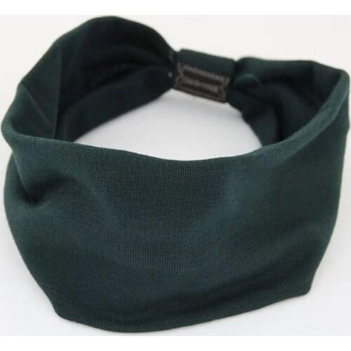 1PCS Female Fashion Headband, Cotton Yoga Wide-Brimmed Elastic Headgear, Cloth, PureColor Headscarf, Hair Accessories,Headband