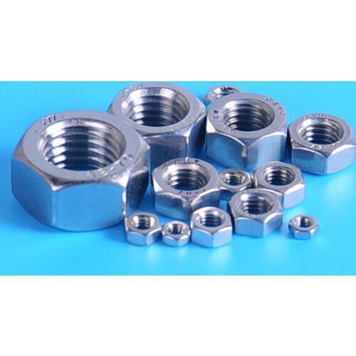 20pcs m2 m2.5 m3 m4 m5 m6 m8 304 stainless Steel nuts Hex Hexagon Nut Bolt