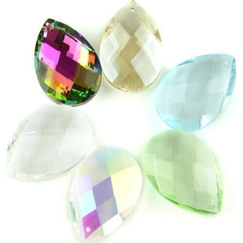 38mm Crystal Glass Mix Color Lighting Accessories for Chandeliers Cristais Lustre Hanging Prism Pendants For Decor