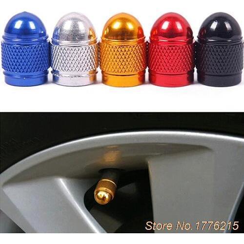 4Pcs Dust-proof Valve Caps for Car Bike Cycle Truck Aluminum Tyre Air Port Cover