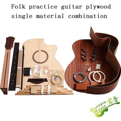 41 inch GAC Cutaway guitar DIY folk ballad single guitar accessories package spruce solid wood side back plywood
