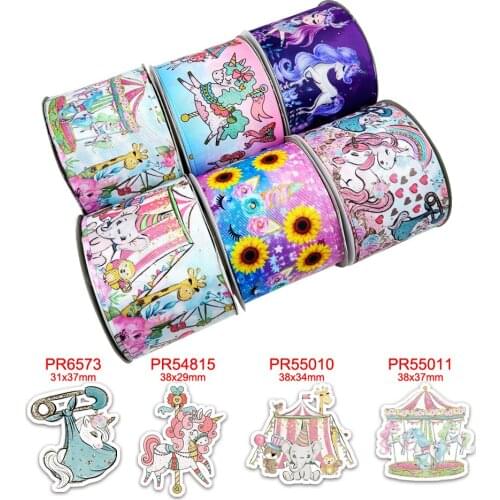 Cartoon characters printed grosgrain ribbon 43605