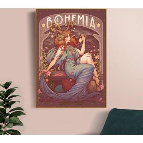 5D diy Diamond Painting Folk Witch Full Diamond Inlaid Muse Faun Plant Nymph Star Moon Medusa Doll Cross Stitch Kit Home Decor