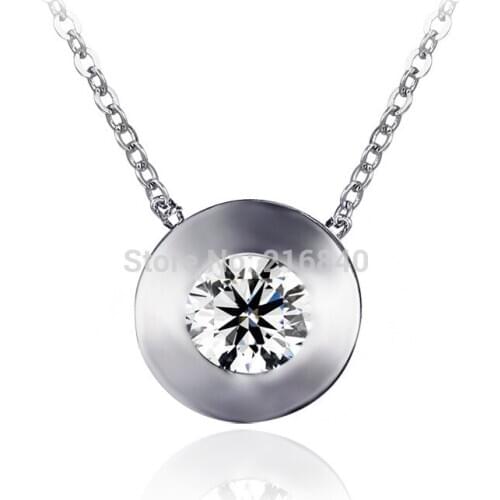 925 Sterling Silver classic CZ Rhinestone chain choker necklace 16" lovely gift