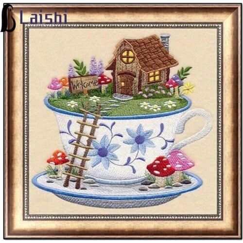 5D DIY Diamond Painting Garden painting in cup cross stitch full square/round diamond embroidery Creative arts mosaic painting