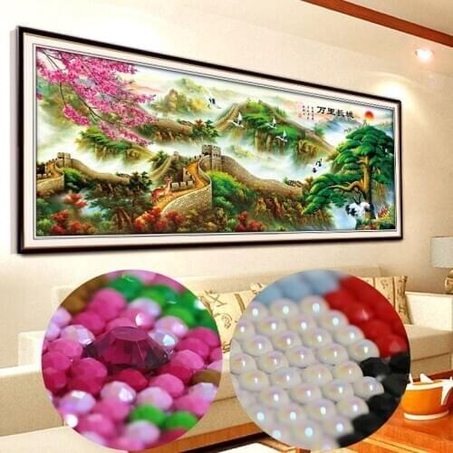 Special Diamond Mosaic Cross Stitch Kits pearls Diamond Embroidery Scenery Diy Diamond Painting 5d Home Decoration Great Wall