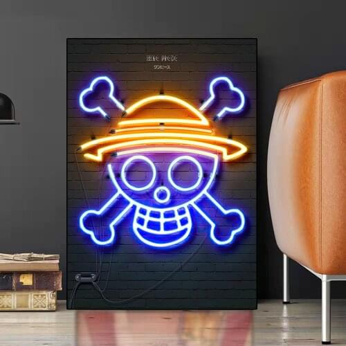 Creative Canvas Posters And Prints Wall Art Picture Anime Virtual Neon Canvas Painting Wall Art Decor Cuadros Living Room Decor