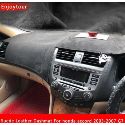 Car-styling Suede Leather Dashmat Dashboard Cover Pad Dash Mat Carpet For Honda accord 2003 2004 2005 2006 2007 G7 RHD