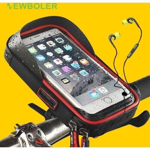 Mobile Bicycle Handlebar Stand Waterproof Bike Phone Holder Wall Motorcycle Handlebar Mount Bag For iPhone Samsung Phone Support