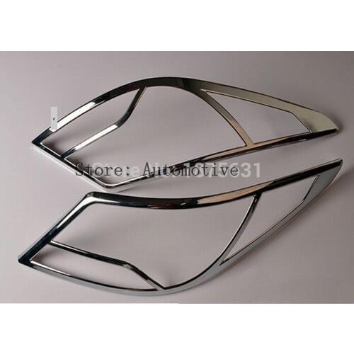 For Hyundai Verna Solaris 2014 2015 2016 Car Styling Rear Lamp Cover Taillight Cover Decoration Trim Abs Chrome 2pcs Per Set