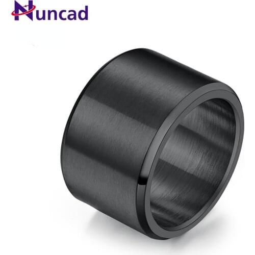 European and American hip-hop HIOHIP stainless steel gold-plated K large trigger ring overbearing matte pull mens ring