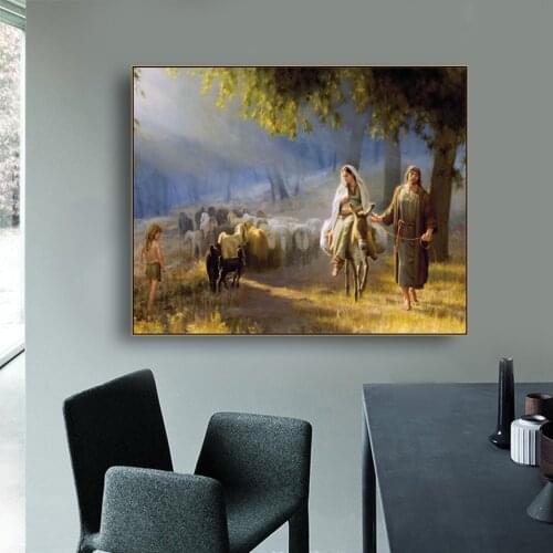 Jesus Christian Famous Canvas Oil Painting Poster Prints Living Room House Wall Decor Art Painting Home Decoration Picture
