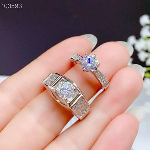 Morsan Diamond Lovers Ring Luxury Classic Treasure Engagement Jewelry S925 Silver Plated 18-Karat Gold