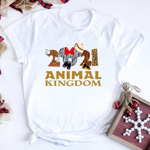 2021 Animal Kingdom Shirt Matching Family Vacation Tees Magic Kingdom Vacay T-Shirt Cute Mouse Minnie Shirts Tumblr Tops