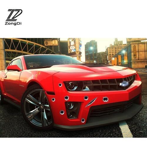 ZD Car Styling Sticker Cover 3D Bullet Hole Accessories for BMW E39 E90 E60 E36 F30 F10 E34 E30 Mini Cooper Audi A4 B8 A3 A6 C6