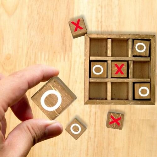 XO Wood Board Game Toy Joyful Educational Toys Concentration Logical Thinking Training NewParent-cild Interactive Table Game Toy