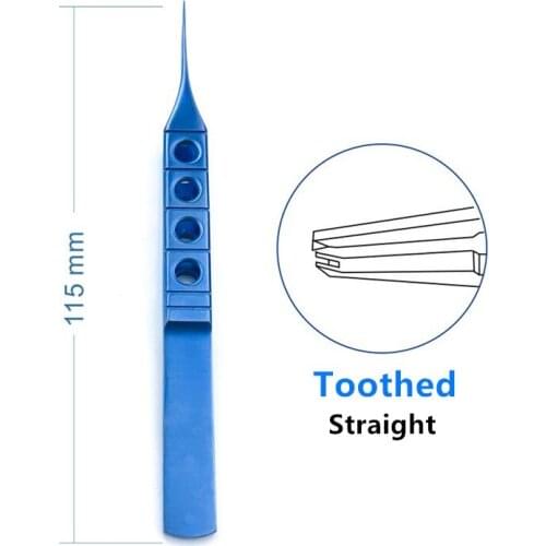 Titanium alloy 115mm Straight Teeth Forcep ophthalmic eye surgical instrument
