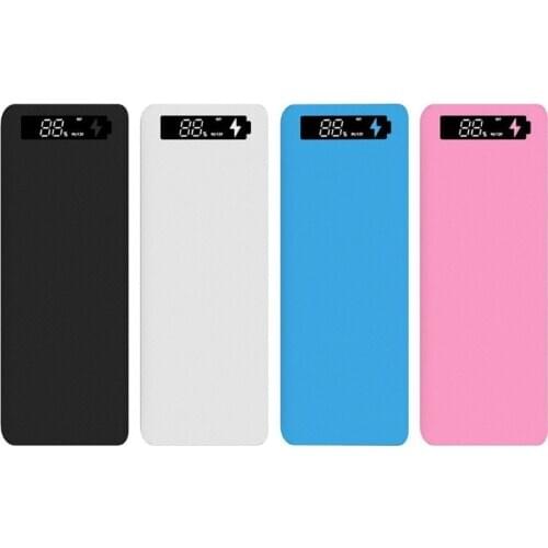 QC3.0 Quick Charge LCD Display DIY 10x18650 Battery Case Power Bank Shell Portable External Box without Battery Powerbank Protec