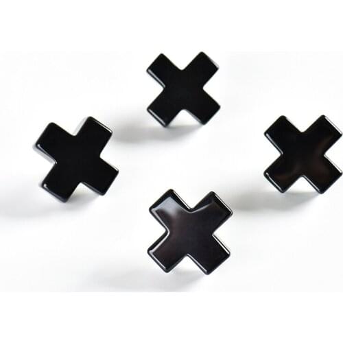 Nordic Style Cabinet Knobs Black Obsidian Drawer Pulls Light Luxury marble Brass Closet Door handle Kitchen Accessories