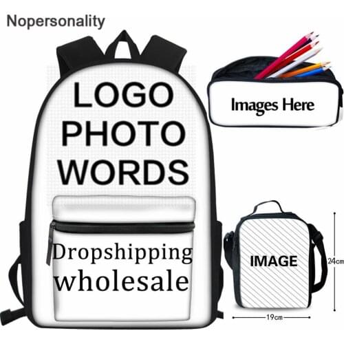 Customize Your Image Backpack for Teen Boys Girls Cool Cartoon Kids School Bagpack Primary Student Children Bookbags Mochila