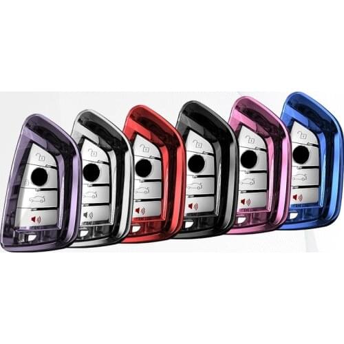 With Number Plate TPU Key Case Key Cover For B-MW X5 F15 X6 F16 G30 7/5 Series G11 X1 F48 F39 Car Accessories Car Styling