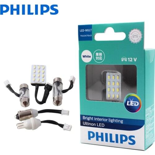 Philips LED-MULTI T10 G14 LED multi-prises lampe de lecture 6000K blanc lumière intérieure 12957ULWX1 Fit SV8.5-8, W2.1x9