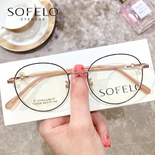 Titanium Progressive Prescription Glasses Women Retro Round Optical Multifocal Eyeglasses Ladies Vintage Bifocal Myopia Eyewear