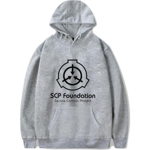 New Hot SCP Foundation Hoodies Men/women Hip Hop Fashion Cotton StreetwearSCP Foundation Mens Hoodies Sweatshirt gray Clothes