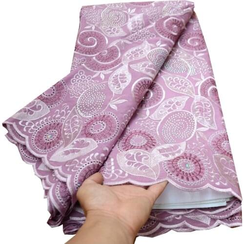 Onion pink high quality African lace fabric 5 yards embroidery swiss voile lace for Senegal sewing wedding dress fabric 90804