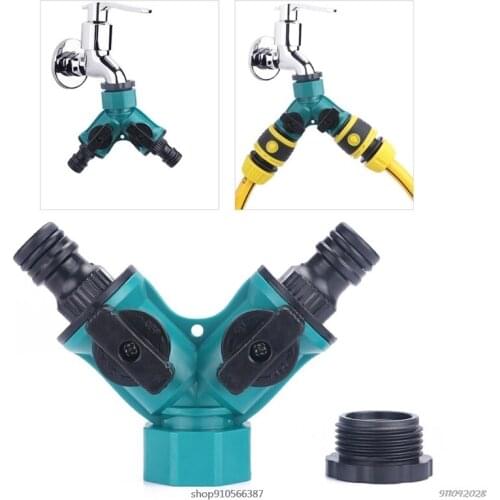 Irrigation Y Shape Tap Connector Garden Hose Adapter Splitter Quick Coupling Drip Garden Watering Irrigation System Tool ma27