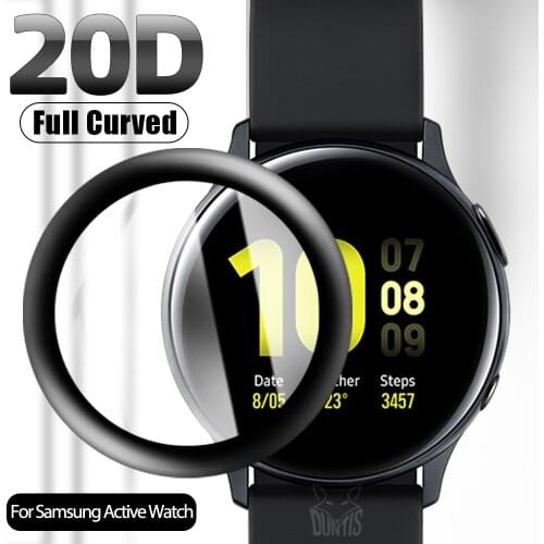 20D Curved Edge Protective film For Samsung Galaxy Watch Active 40mm Active 2 40 44mm smart watch Screen Protector (Not Glass)