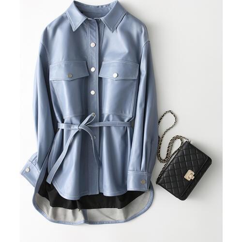 100% Real Sheepskin Coat Female Autumn Winter Clothes 2019 Korean Genuine Leather Jacket Women Chaqueta Mujer Hiver 1751