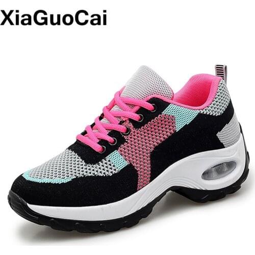 Spring Autumn Women Shoes Sneaker Comfortable Mesh Breathable Ladies Footwear Outdoor Soft Bottom Shake Female Net Surface Shoes