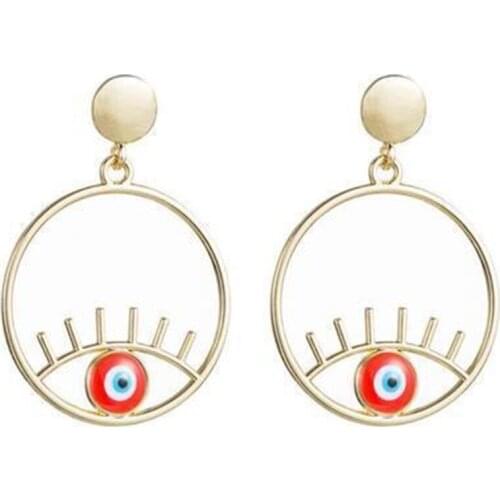 Unique Gold Drop Earrings for Women Evil Eye Earrings Jewelry 2020 Statement Heart Earrings Party Gifts Drop Shipping