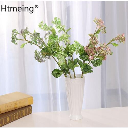 1PCS artificial clove berry branches long stem silk flower wedding fake flower decoration for home wedding hotel decor