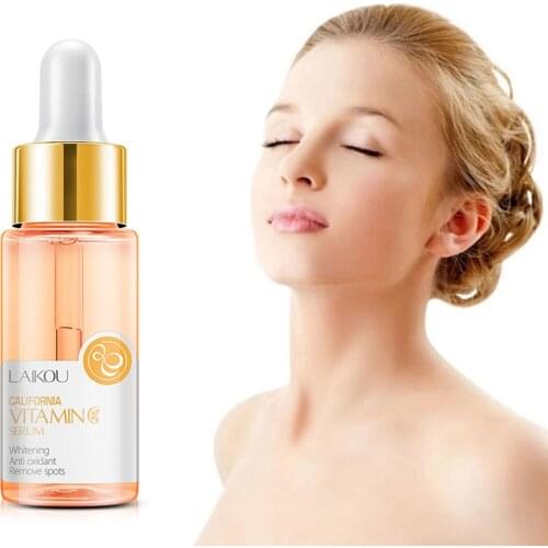17ml LAIKOU Vitamin C Serum Anti-aging Whitening VC Essence Oil Topical Facial Serum with Hyaluronic Acid Vitamin E Cosmetic