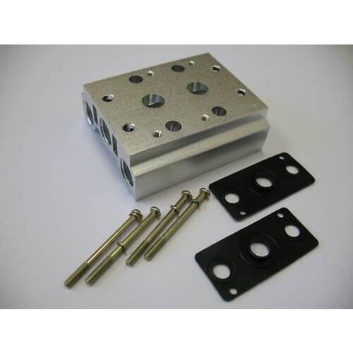 2 Row Manifold Solenoid Air Pilot Valves 4V 100 Series Model 4V100M-2F