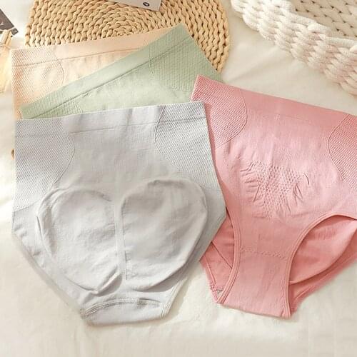 2020 New High Waist Women Seamless Panties Autumn Winter Honeycomb Warm Belly Ladies Briefs Elasticity Hip-lifting Shaping Panty