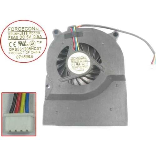 CECONsz DFS531205HC0T F8A0 DC 5V 0.5A 4-wire Server Laptop Cooling Fan